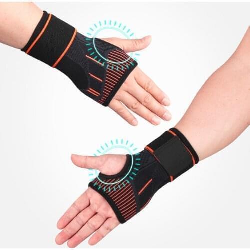Adjustable Elastic Sports Basketball Wrist Brace Palm Protective Gear Boxing Hand Wraps Wristband Support Weightlifting Bandage