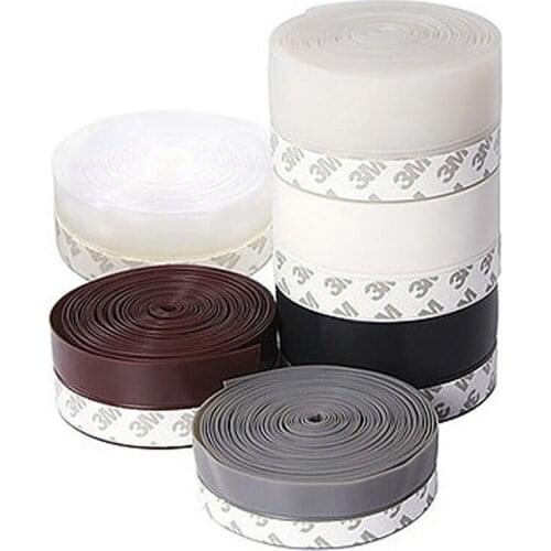 10 Meter 25/35/45mm Self-adhesive Door Window Rubber Seal Strip Dust Proof Seal Strip Soundproof Weatherstrip Home Hardware