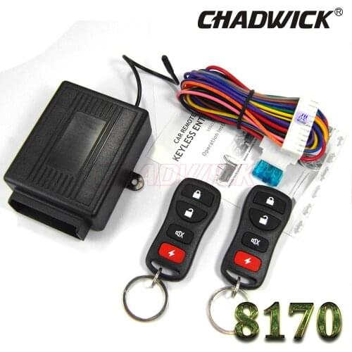 12V Universal auto parts keyless entry system central door locking system 4 button remote control find car flash CHADWICK 8170