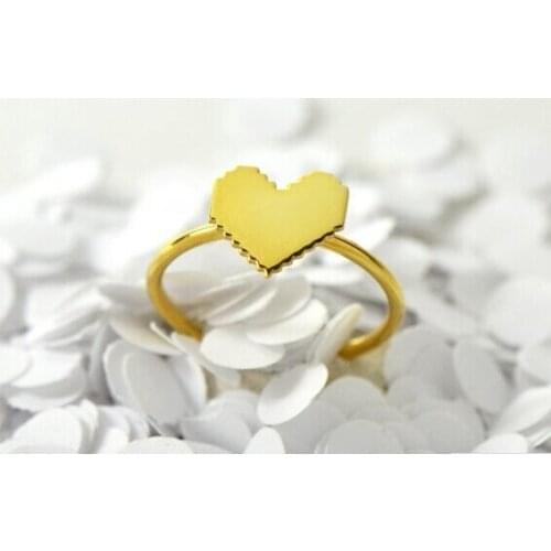Stylish digital heart-shaped ring Unisex