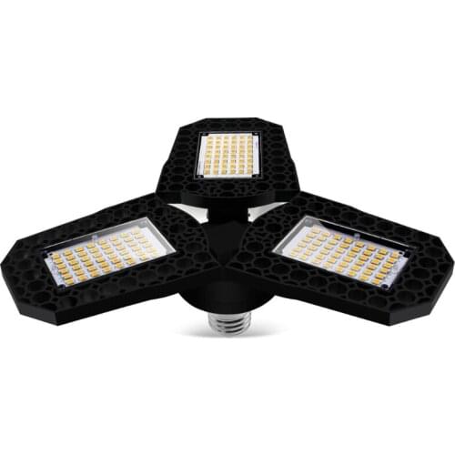 LED Lamp E27 LED Bulb 40/60/80W Garage Light 110V 220V Deform Light for Workshop B36B