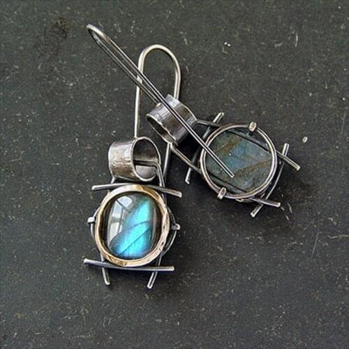 Vintage 2020 Round Earrings For Women Big Boho Ethnic Resin Long Drop Earrings Brincos New Fashion Female Wedding Jewelry