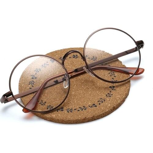 Vintage Metal Round Eyeglasses Anti-blue Light Classic Women Optical Myopia Eye Glasses Computer Men Glasses New 2020