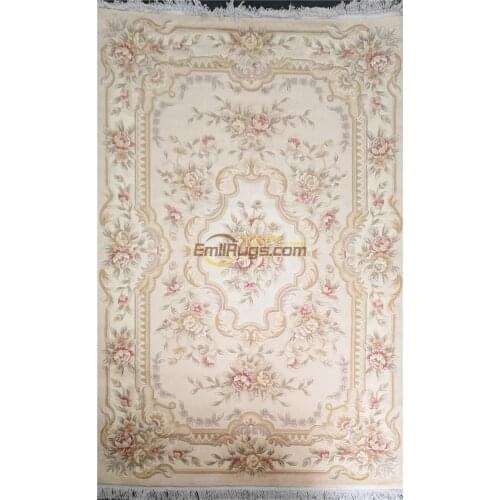 Handwoven wool carpets big carpet for living room Vintage Made French savonery Home Decor Antique retro rug