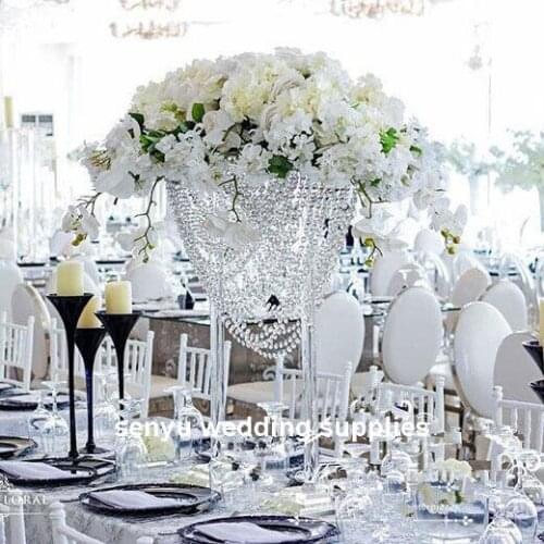 100cm tall acrylic crystal flower stand for wedding party event decoration,wedding walkway, wedding table centerpiece senyu0443