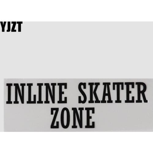 YJZT 17.6CM×5.8CM Personality INLINE SKATER ZONE Decal Funny And Humorous Words Letters Vinyl Car Stickers 13D-0624