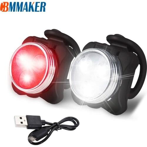 Rechargeable Bicycle Taillight LED Bike Light 4 Mode USB 10000 Hours Mountain Bike Accessories for Bicycle Velofonar
