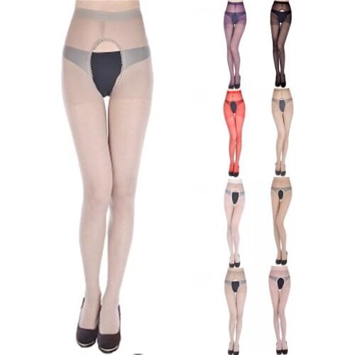 Ladies Summer Body Stockings Pantyhose Erotic Stockings Women Sexy Lingerie Open Crotch High Long Stocking