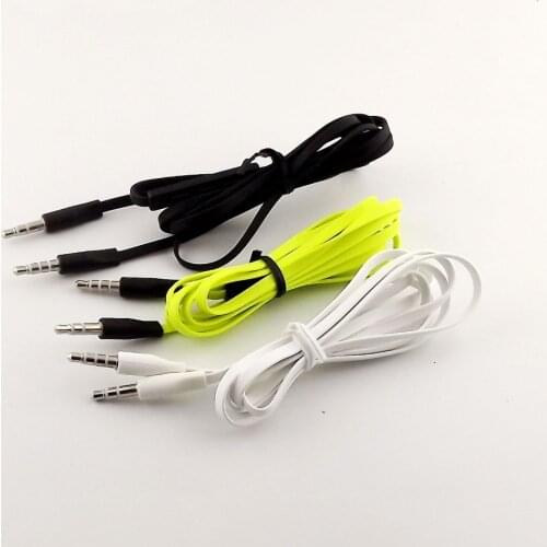 1pc 3.5mm 1/8" Audio AUX Cable Lead Cord with MIC For Parrot Zik Bluetooth Headphone 1.3m