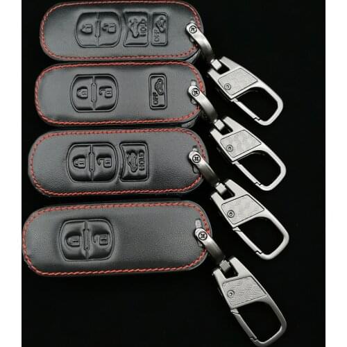 100% Leather Car Key Cover Case For Mazda 3/6 / MX-5 Miata (2009-2012) CX-7 CX-9 (2010-2012) Fob Shell 2/3/4button Accessories
