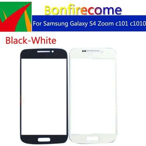 10pcs\lot For Samsung Galaxy S4 Zoom C101 C1010 C105 SM-C1010 SM-C101 SM-C105 LCD Front Touch Screen Glass Outer Lens 4.3"