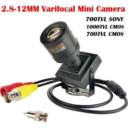 2.8-12mm Adjustable Varifocal Lens Sony CCD 700TVL Camera 1000TVL/700TVL CMOS CCTV Security Box Color Mini Cam Car Overtaking