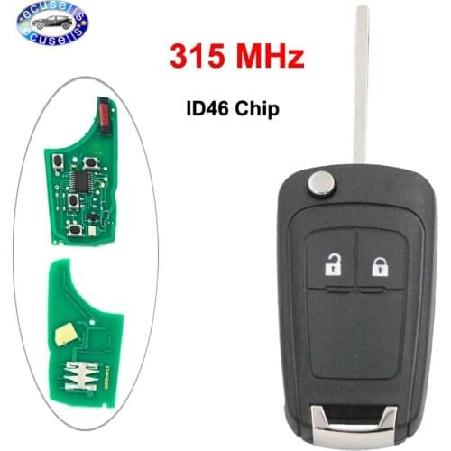 2 Button Keyless Remote Key 315MHZ With ID46 Chip For Opel AstraJ,Insignia,Mokka,ZafiraC,Valeo HU100 Blade
