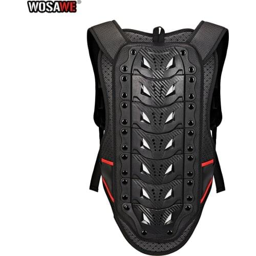 WOSAWE Motorcycle Back Protection Armor Vest Detachable Cushion Thicken EVA Adjustable Protection Back Protector Vest Armor