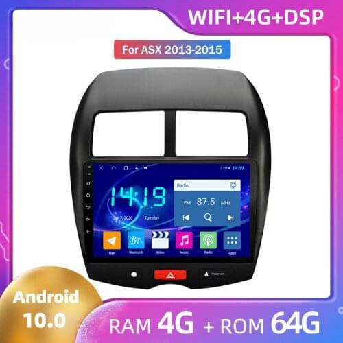 HOt 4G+64G for Mitsubishi ASX Navigation Machine Built-in CarPlay Android 10 DSP Car Radio Multimedia Video Player auto estereo