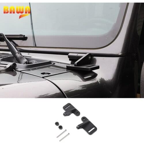 BAWA Car A-Pillar Windshield Mounting LED Work Fog Light Bar Bracket For Jeep Rangler JL Gladiator JT 2018
