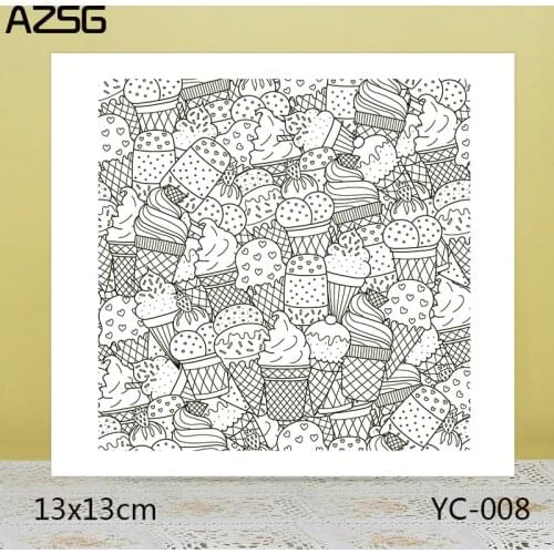 AZSG Ice cream Clear Stamps/Seals For DIY Scrapbooking/Card Making/Album Decorative Silicone Stamp Crafts