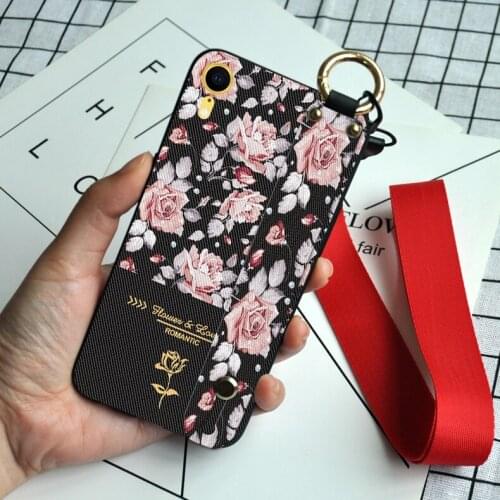 3D Floral Hand Strap Case For iPhone X XR 8 7 6 6S Plus SE 2020 Silicone Cover With Lanyard For iPhone 12 Mini 11 Pro XS Max