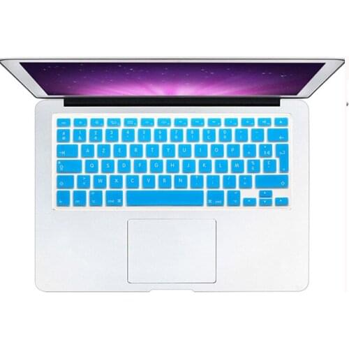 UK/EU French Franch Silicone Soft Color AZERTY Keyboard Cover Skin For Mac Book Pro air 13" 15" 17" Air 13 inch For macbook