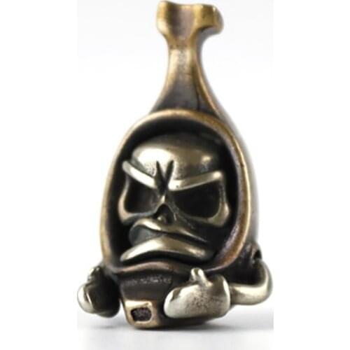 EDC Tools Banana Skull Lanyard Bead Paracord Knife Beads Brass Knife Tool Pendant