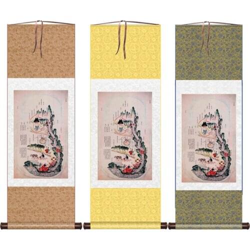 Inner Classic Pictures Colorful Chinese Medicine Culture Wall Pictures Taoist Health Care Characters and Paintings 168cm*55cm