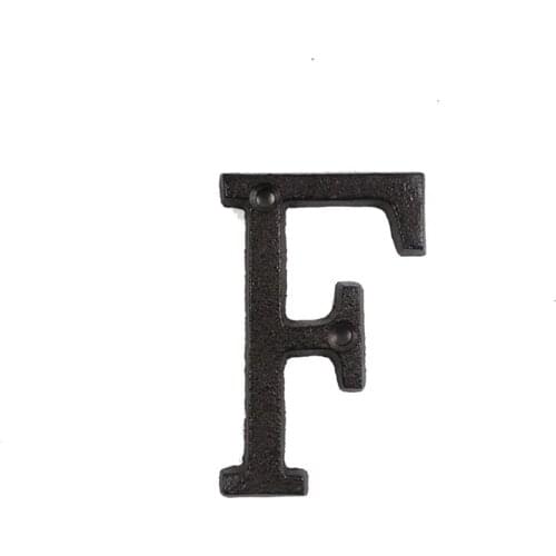 Metal Letters Numbers Cast Iron Decoration House Sign Doorplate DIY Cafe Wall xobw