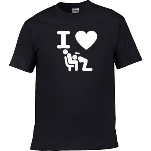 2021 Mens humor I love printed T-shirt humor Summer Cotton customization