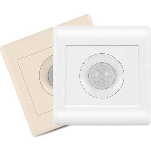 Wall Mounted PIR Infrared IR Body Motion Sensor Switch 220V Energy-saving Light Control Switch Automatic Induction ON/OFF Switch