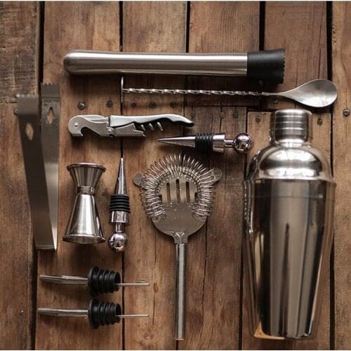 Stainless Steel Boston Shaker Mixer Wine Martini Cocktail Shaker For Bartender Drink Party Bar Tools 550ML