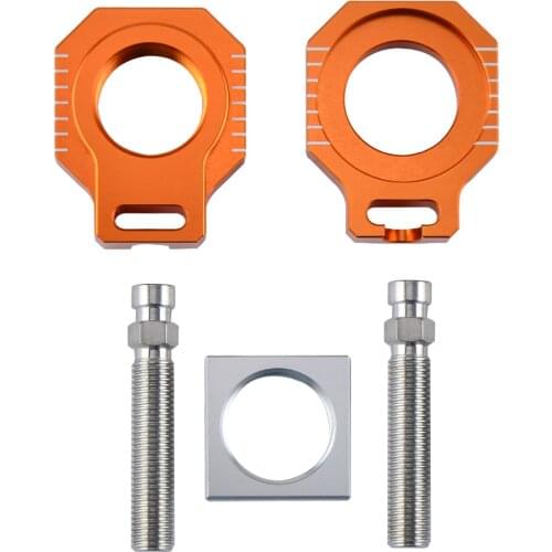 NICECNC CNC Rear Axle Spindle Chain Adjuster Block For KTM EXC EXC-F SX SX-F SXF XC EXCF 125 250 300 350 400 450 2000-2011 2012