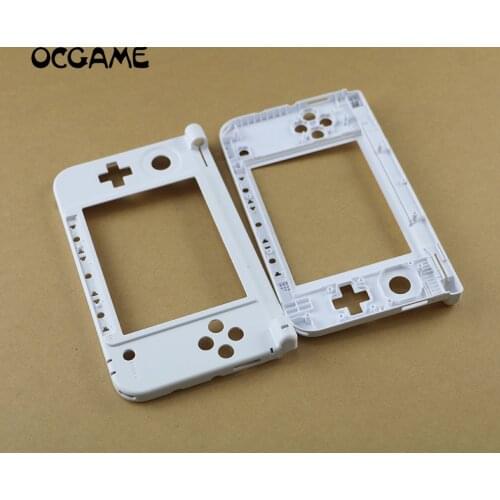 OCGAME For 3DS XL LL Replacement Hinge Part White frame Bottom Middle Shell / Housing high quality 10pcs/lot