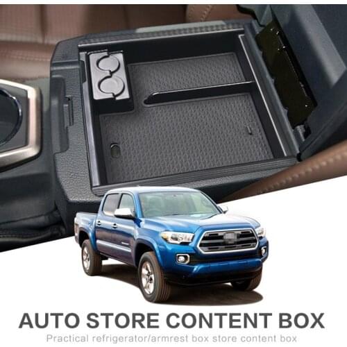 For Toyota Tacoma 2016 2017 2018 2019 Car Central Armrest Storage Box Tray Stowing Tidying Center Console Organizer Accessories