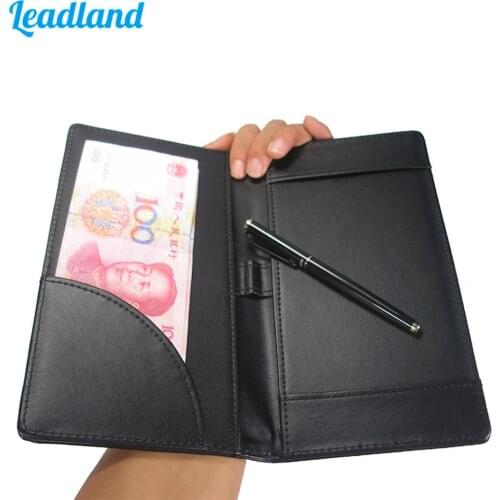 Cash Folder File Clip PU Leather Clipboard Cash Pocket Pen Holder Invoice Padfolio For Restaurants or Cafe Store