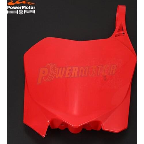 Plastic Front Number Plates Name Plate Red For Honda CRF250R 10-13 CRF450R 09-12 Off Road Racing Motocross Free Shipping
