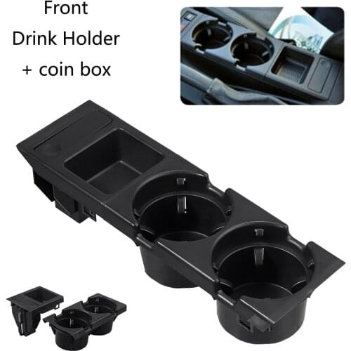 Water Cup Holder Car Center Console Beverage Bottle Holder Coin Tray For Bmw 3 Series E46 318I 320I 98-06 51168217953 Black