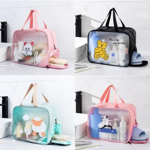Transparent Waterproof Makeup Bag INS Large-Capacity Portable Travel Wash Bag Costemics Bags