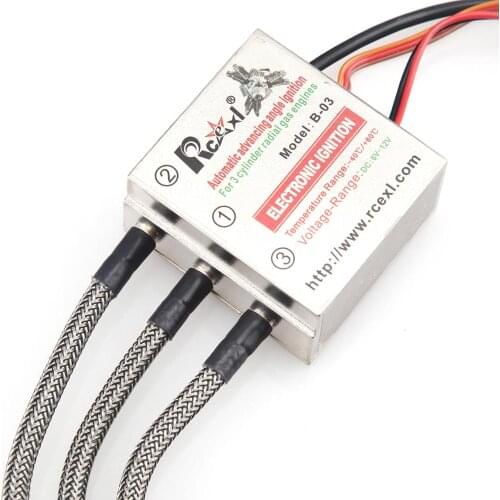 Rcexl 3 Cyliner RADIAL ENGINE Ignition CDI for NGK- ME-8 1/4 -32 90degree 6V-12V