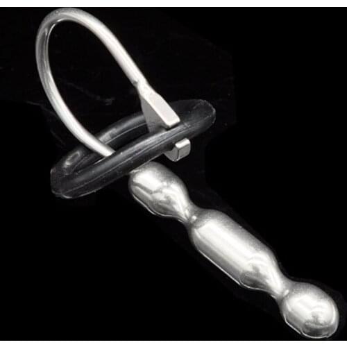 Urethral Dilators Sounding Rods Silicone Cock Ring Stainless Steel Penis Plug Urethal Stimulator Masturbators Sex Toys For Men