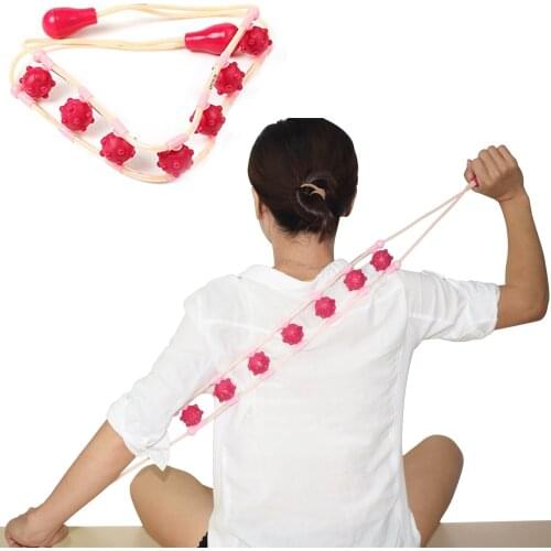 SPEQUIX Plastic Multi-Effect Waist Shoulder Massage Roller Pull Back Device Full Body Relaxation Tool 7 Balls