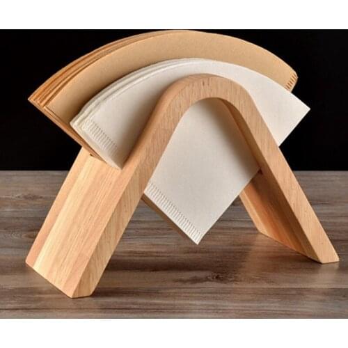 Hand Drip Coffee Filter Paper Holder Storage Rack V60 Coffee Filter Container Dispenser Display Stand for Cafe Office Home Maker