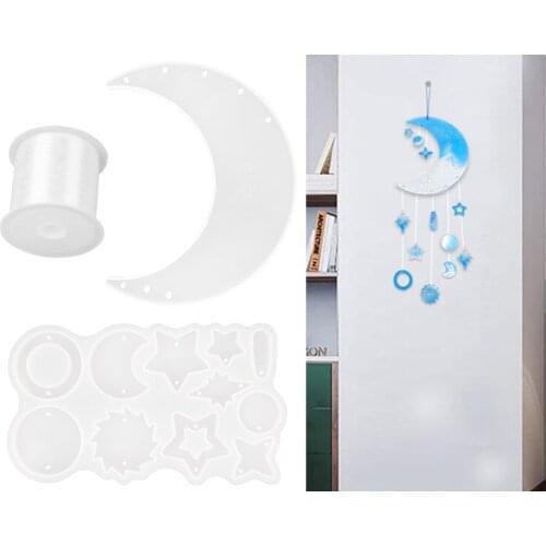 Silicone Pendants Mold DIY Wall Wind Chimes Epoxy Resin Casting Molds Garden