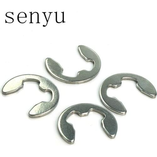 Luchang M3 M4 M5 M6 M7 M8 Stainless Steel Circlip Sack Retainer Ring E-type Buckle-shaped Split Washers Circlips Retaining Shaft