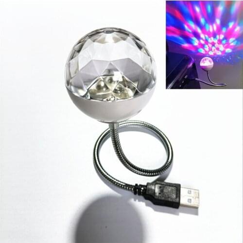New Style Mini USB Led Disco Light RGB Flash Stage Mood Lights Mini USB LED Disco DJ Stage Light Portable Family Party Ball Lamp