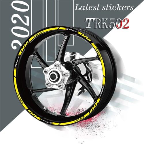 New product promotion Motorcycle Front and rear wheels tire stickers wheel reflective decals For BENELI trk502 trk 502
