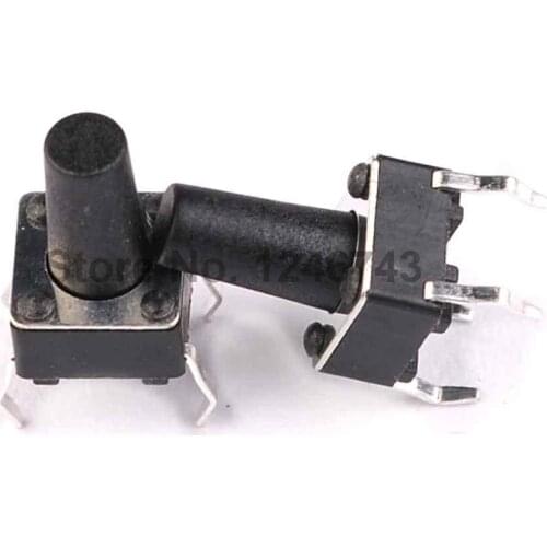 100PCS Push Button Switches 6mm*6mm*10mm DIP-4 6x6x10mm Tactile Switches Push Button Tact Switch 6*6*10mm