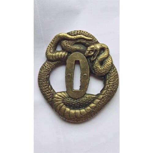 Alloy Guard Snake Tsuba For Japanese Samurai Katana Sword Wakizashi Tanto