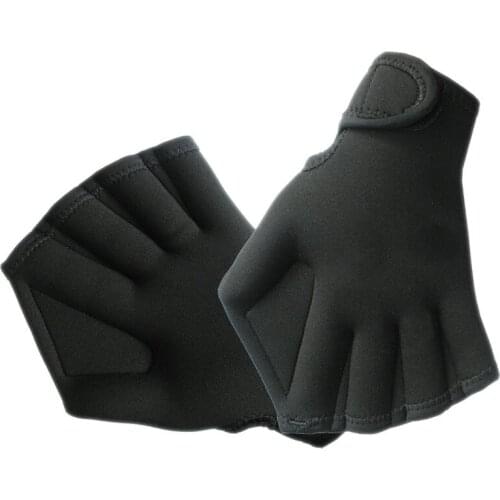1 Pair Diving Gloves Swimming Sphere Webbed Swim Gloves Surfing Sports Paddle Training Fingerless Solid