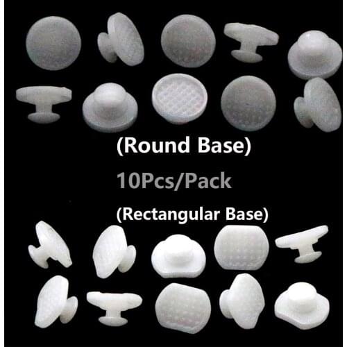 Cesoon 10Pcs/Pack Dental Orthodontic Ceramic Lingual Buttons Bondable Round/Rectangular Base
