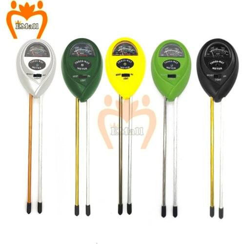 3 in1 Soil Water Moisture PH Meter Acidity Humidity Sunlight Light PH Test Garden Plants Flowers Moist Tester Testing Instrument