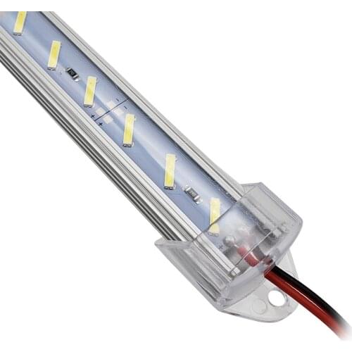 5pcs*50cm DC12v LED Hard Rigid Strip Bar Light Line Tube 8520 U Aluminum Slot Cover Warm White White Shelf Display Strip